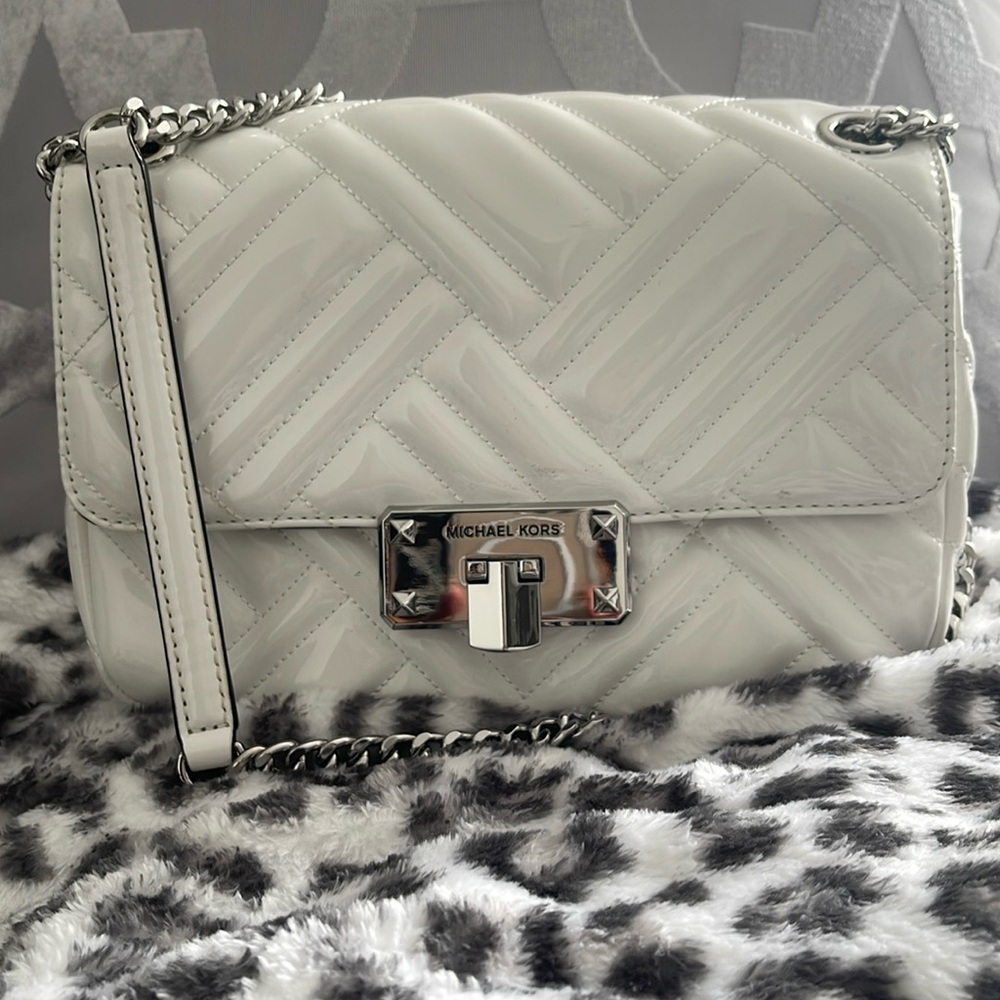Michael Kors Patent Leather Bag - White